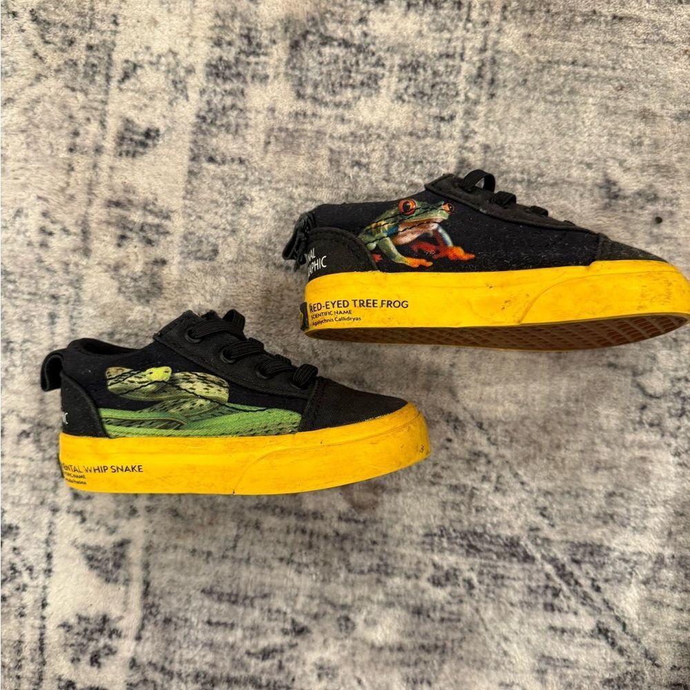 Vans x National Geographic Black and Yellow Low-Top Sneakers